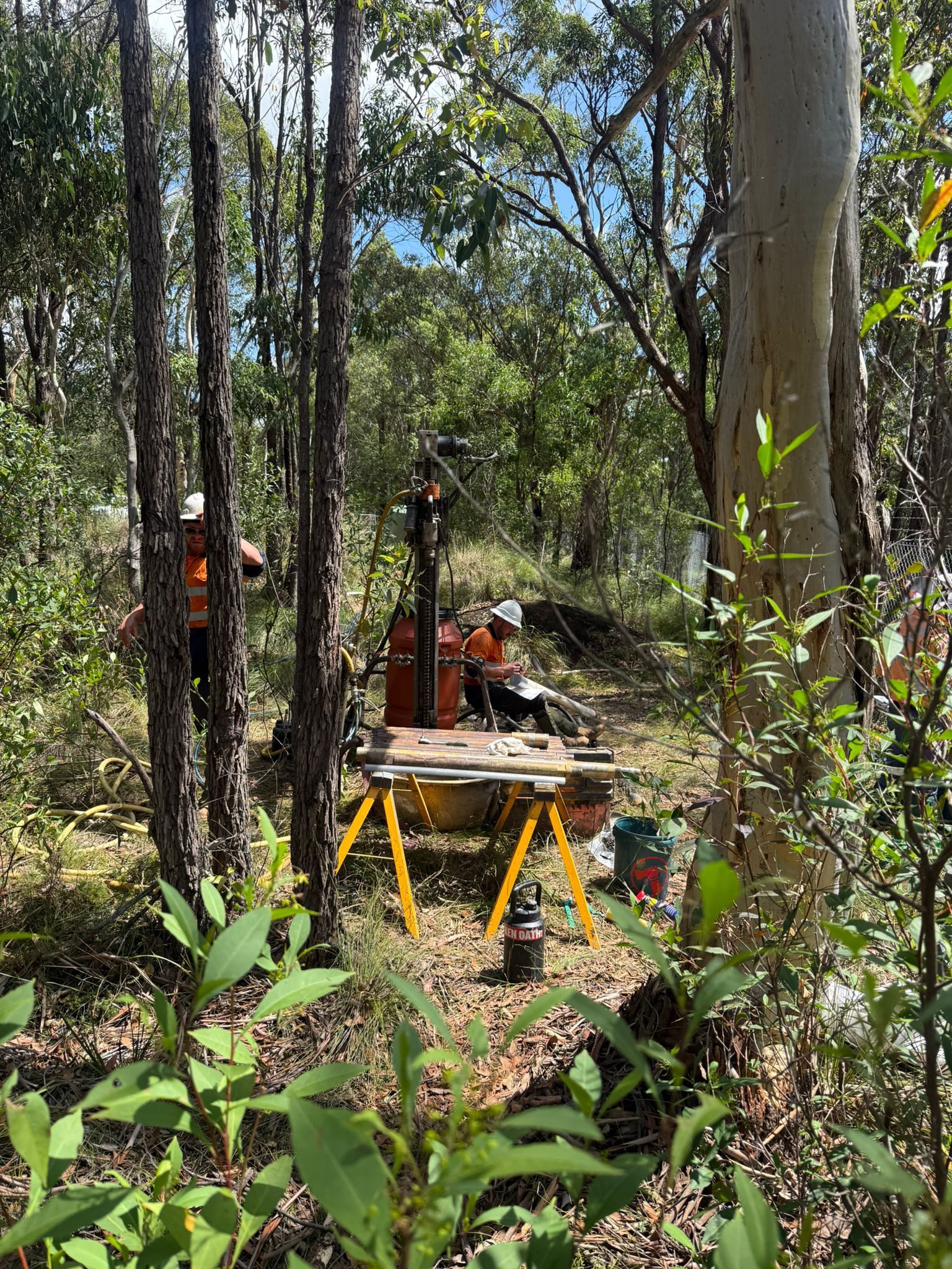 Man-portable core drilling in bushland