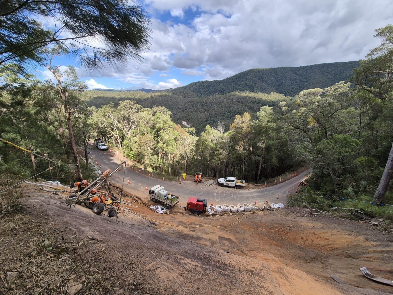 Mount Spec mountain road works